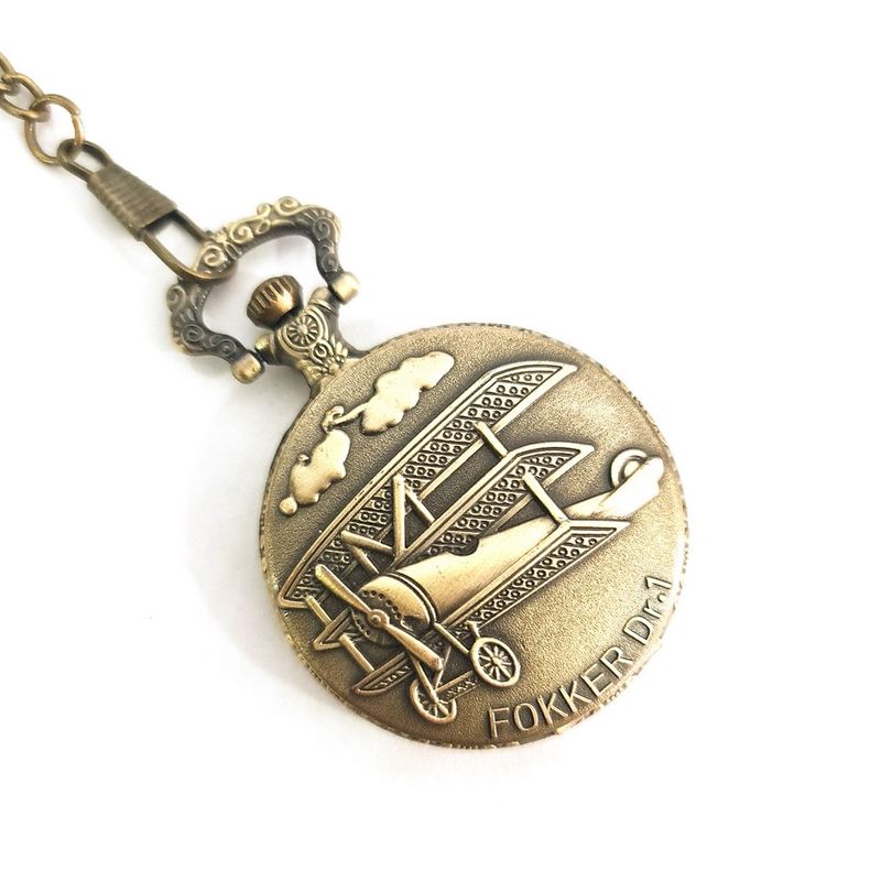 DAYOSHOP - Reloj Bolsillo Avioneta Mas Estuche Mas Bateria