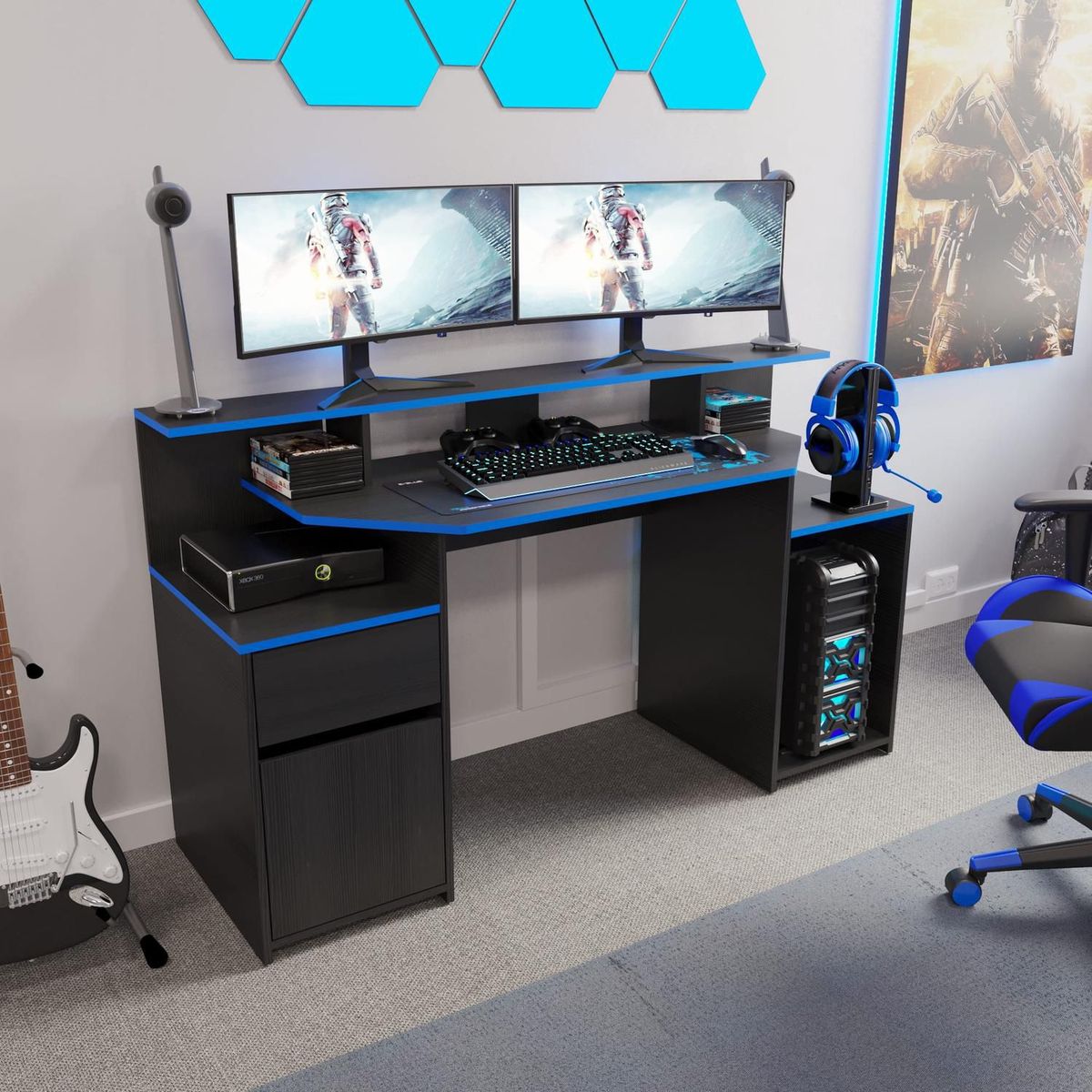 MADERKIT - Escritorio Gamer Max Color Wengue Neo