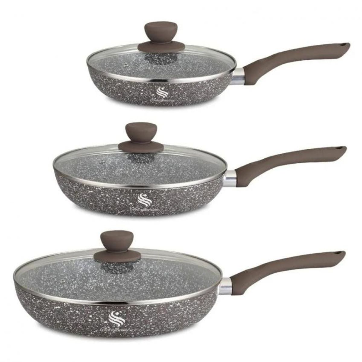SCHAFFHAUSEN - Juego De 3 Sartenes Schaffhausen Mármol