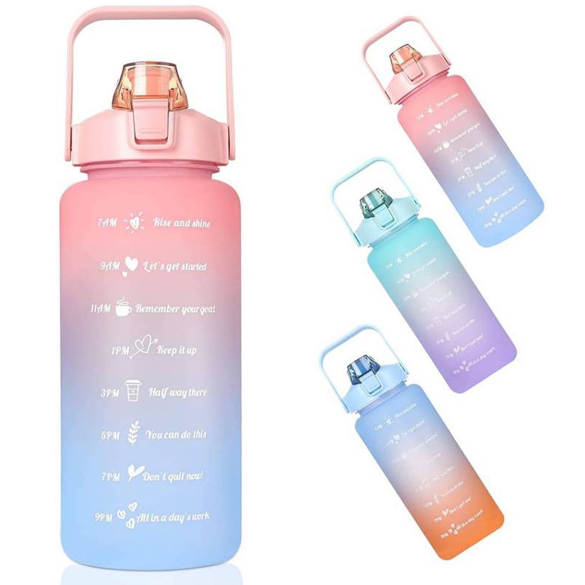 ONE PIXEL - Termo Botella De Agua 2 Litros Con Pitillo