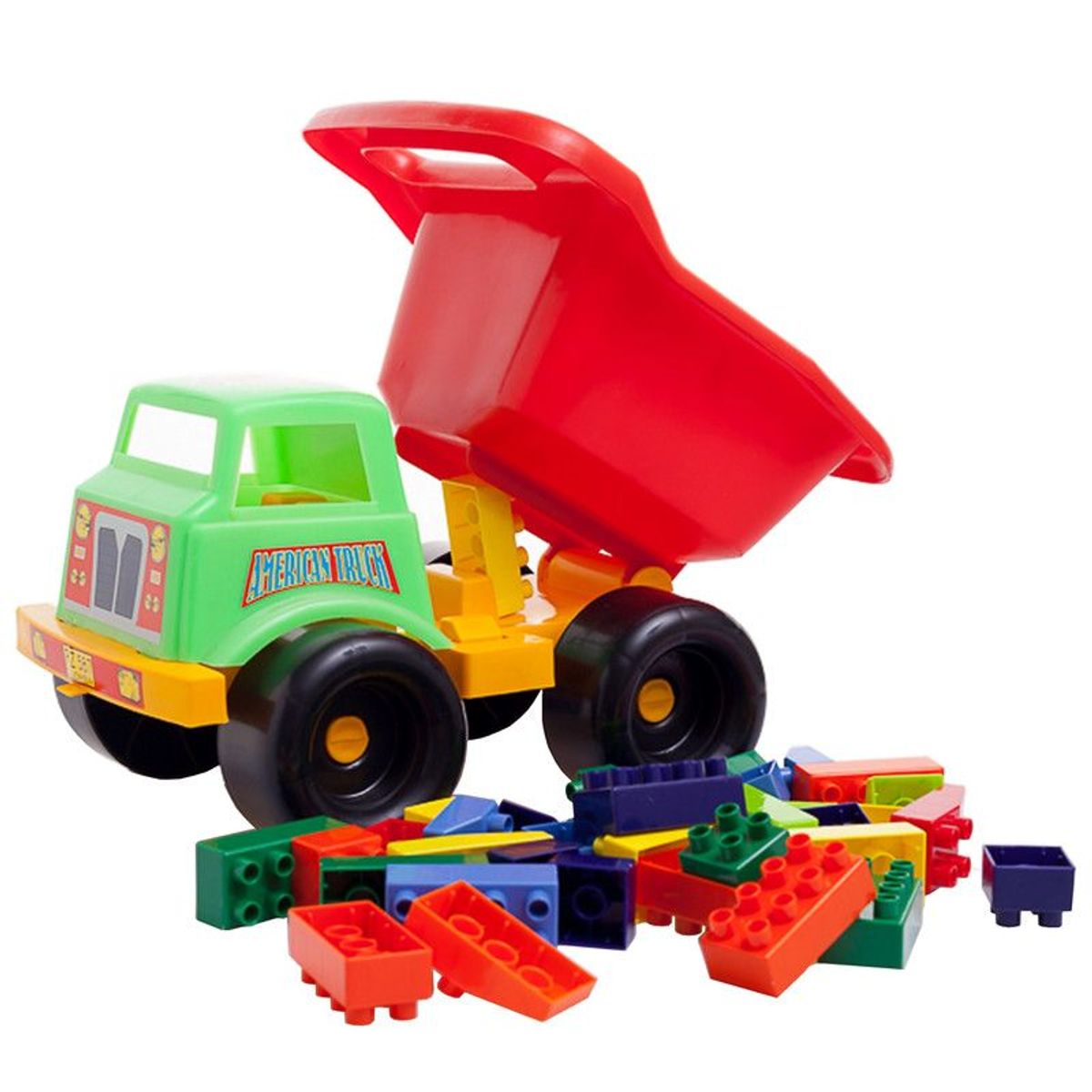 CREAPLAST - American truck con Bloques Creaplast - Multicolor