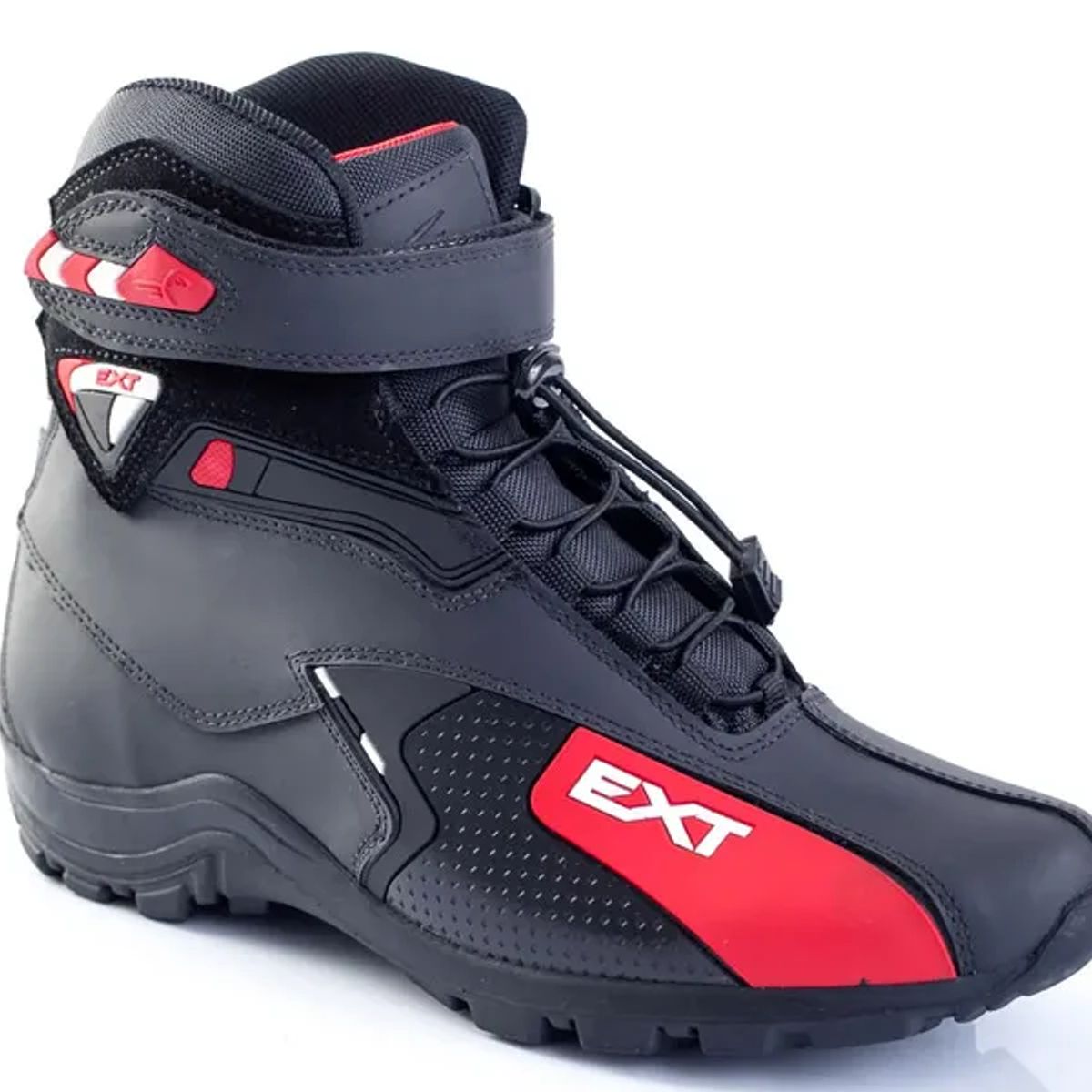 HERREROS - Bota Hombre Motero -Herreros- Extreme Negro x Rojo