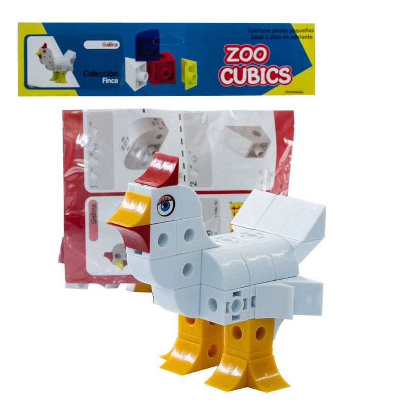 CREAPLAST - Gallina Cubics Granja x52 Creaplast - Zoocubics