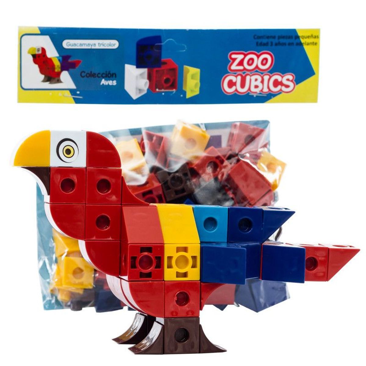 CREAPLAST - Guacamaya Cubics Aves x55 Creaplast - Zoocubics