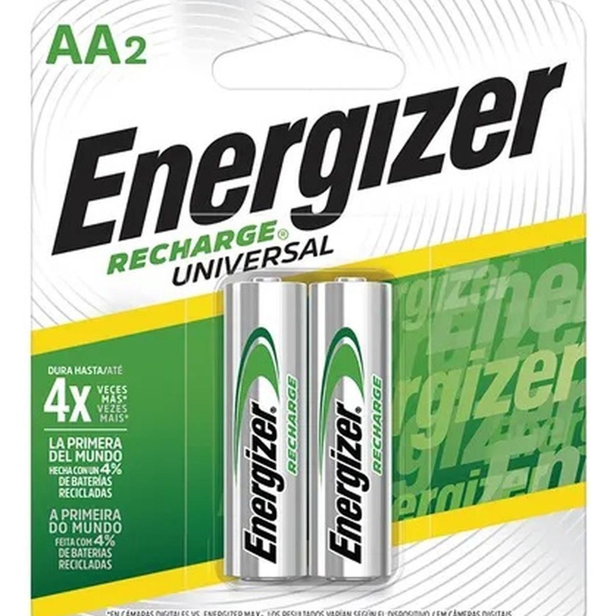 ENERGIZER - Pilas Recargables Energizer 2AA x4 Und (8 Pilas)