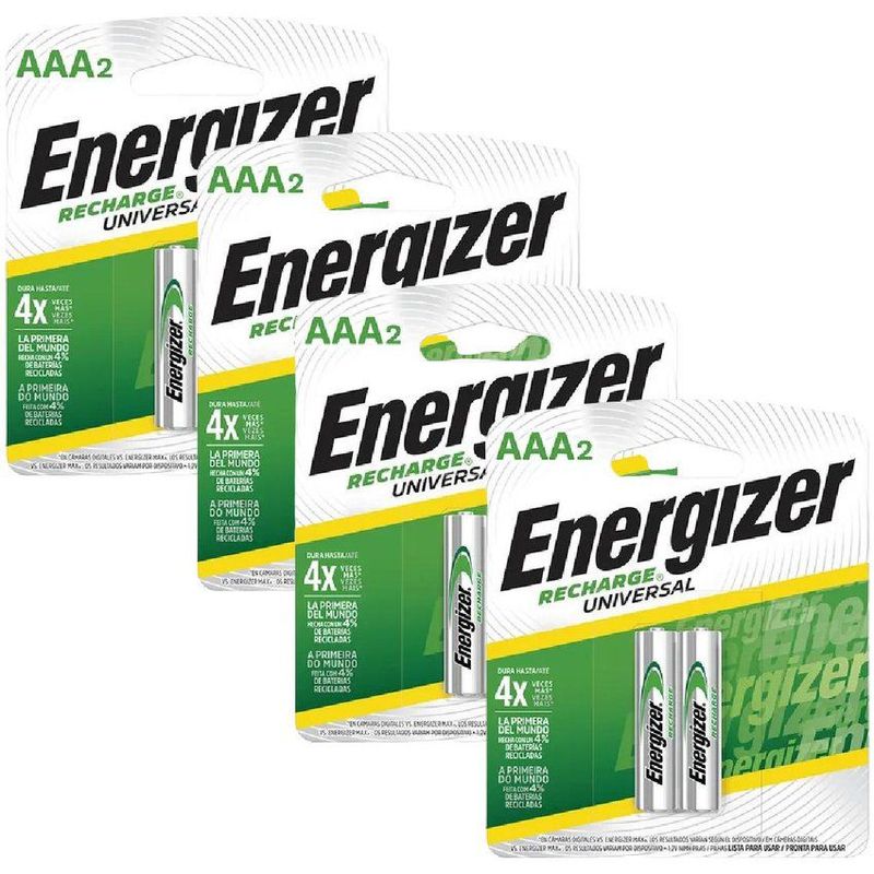ENERGIZER - Pilas Recargables Energizer 2AAA x4 Und (8 Pilas)