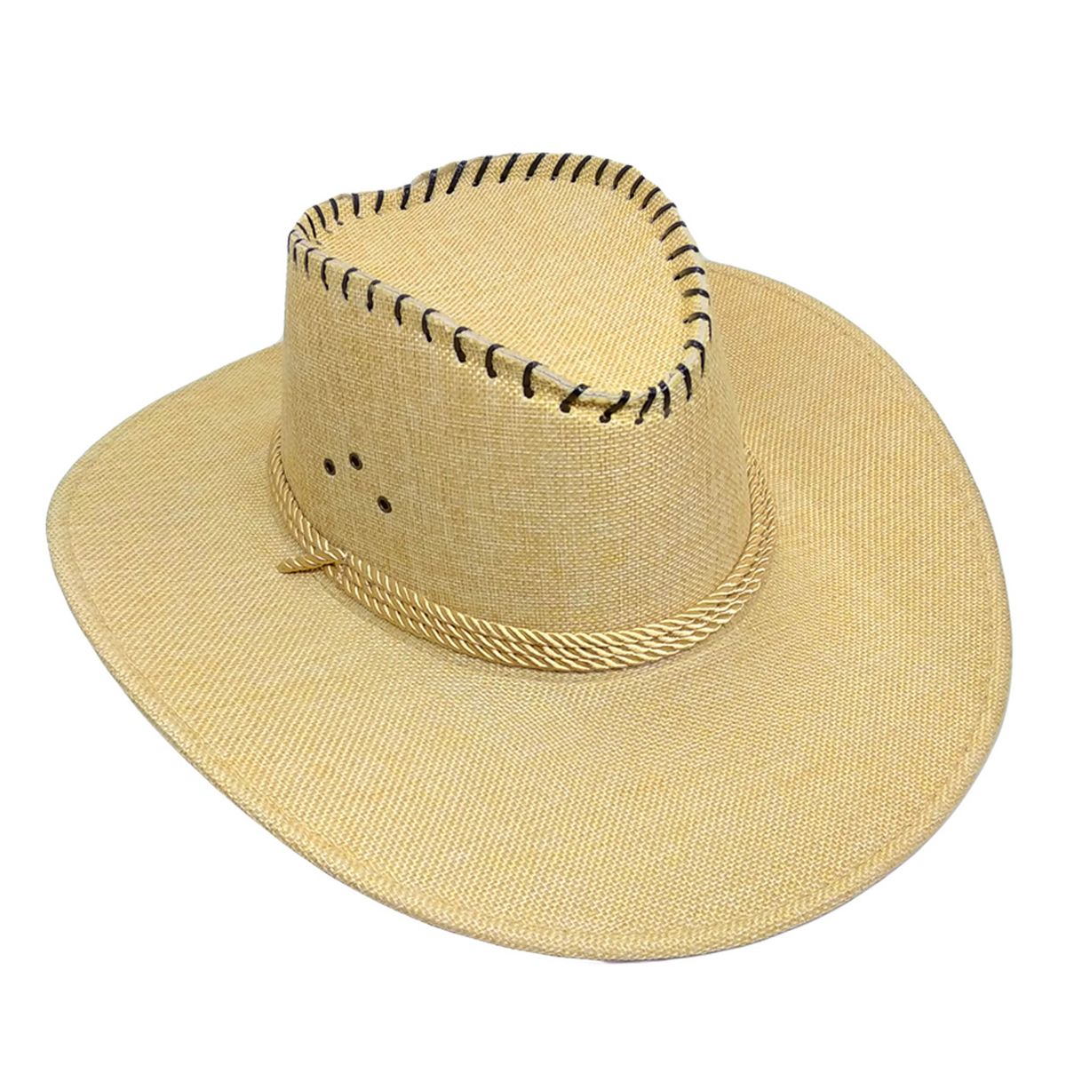 VELBROS - Sombrero Vaquero Texano Llanero Norteño Hombre Mujer Sol - Caqui