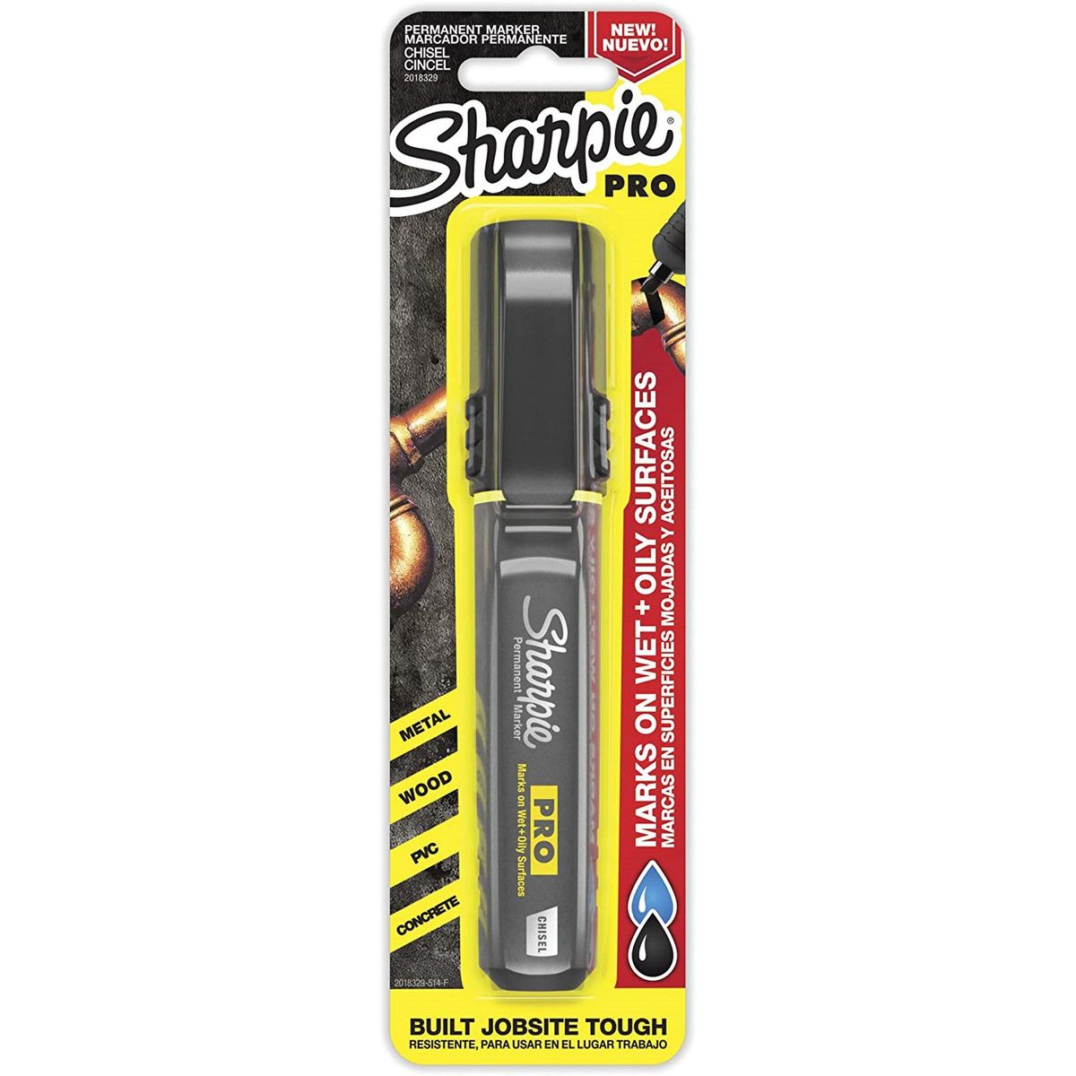 SHARPIE - Marcador permanente Sharpie Industrial Pro Chisel negro