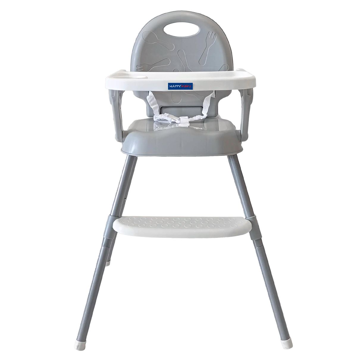 HAPPY BABY - Silla comedor bebe 3en1 Happy Baby CP7000 Gris