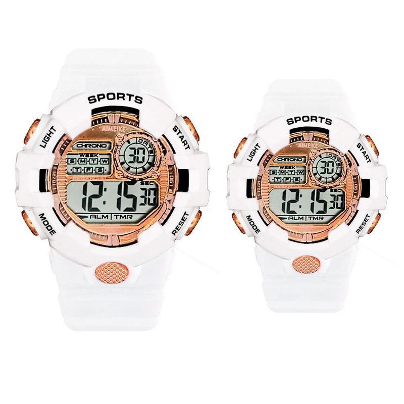 DAYOSHOP - Relojes Pareja Digital Resistente Al Agua  Estuche