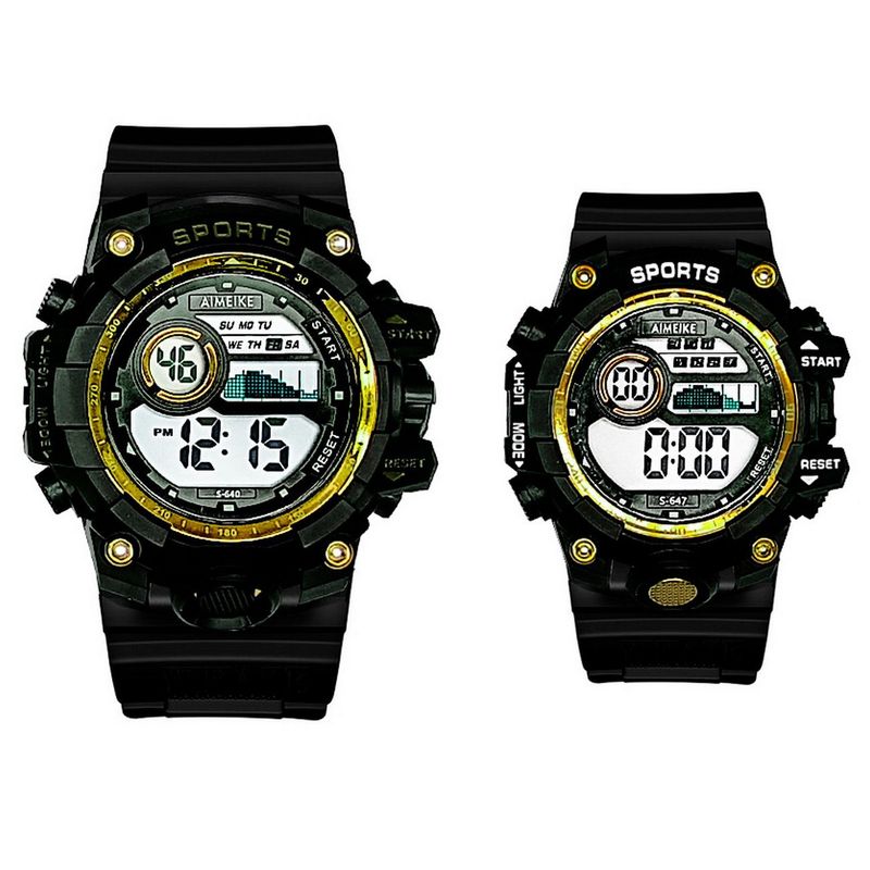 DAYOSHOP - Relojes Pareja Digital Resistente Al Agua  Estuche
