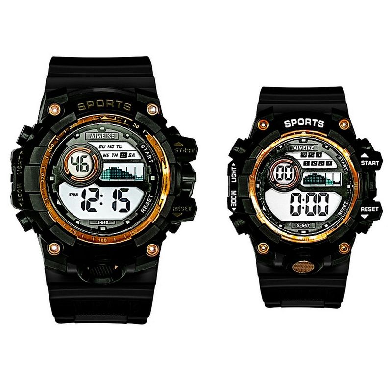DAYOSHOP - Relojes Pareja Digital Resistente Al Agua  Estuche
