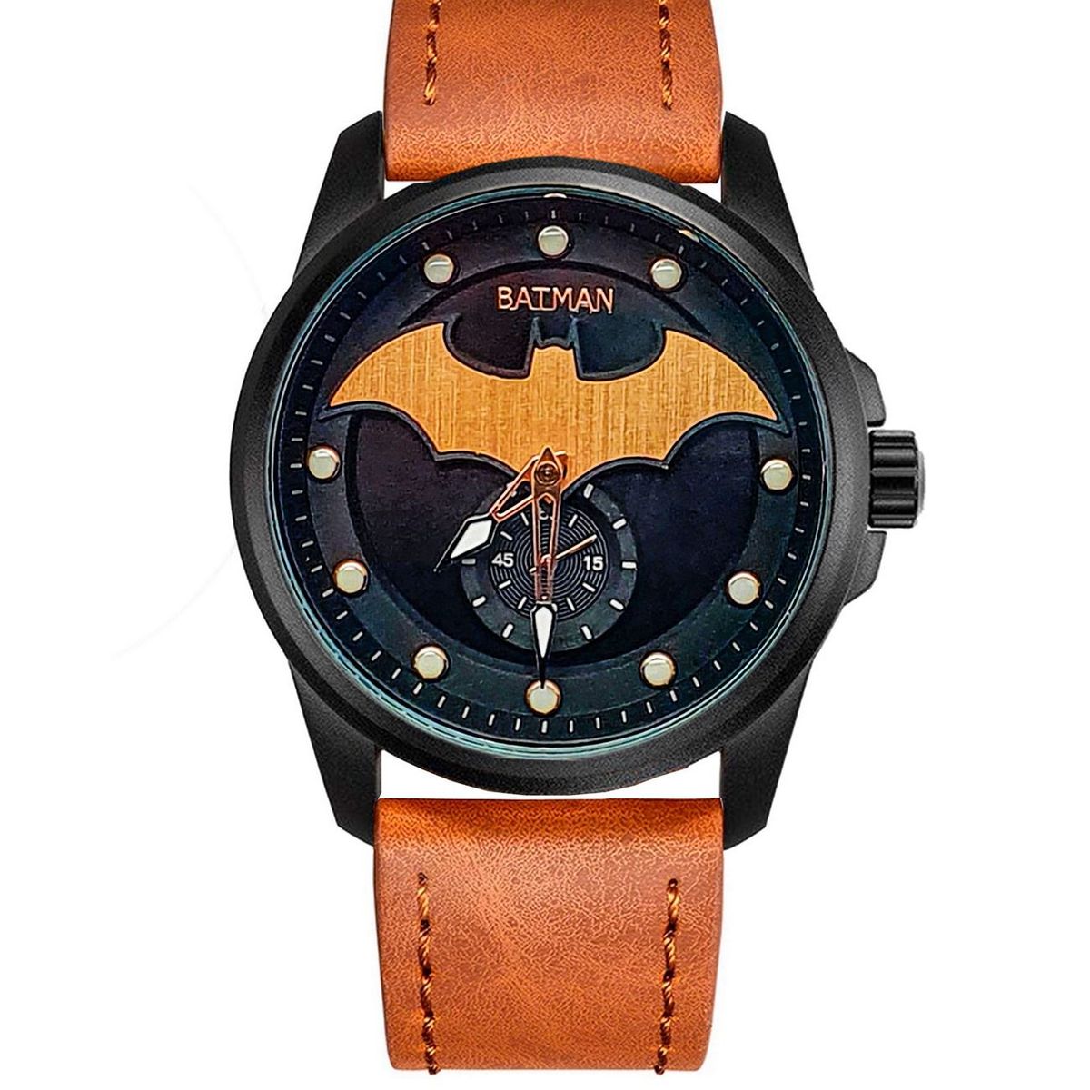 DAYOSHOP - Reloj Batman Caballero Casual Elegante Cuero  Estuche