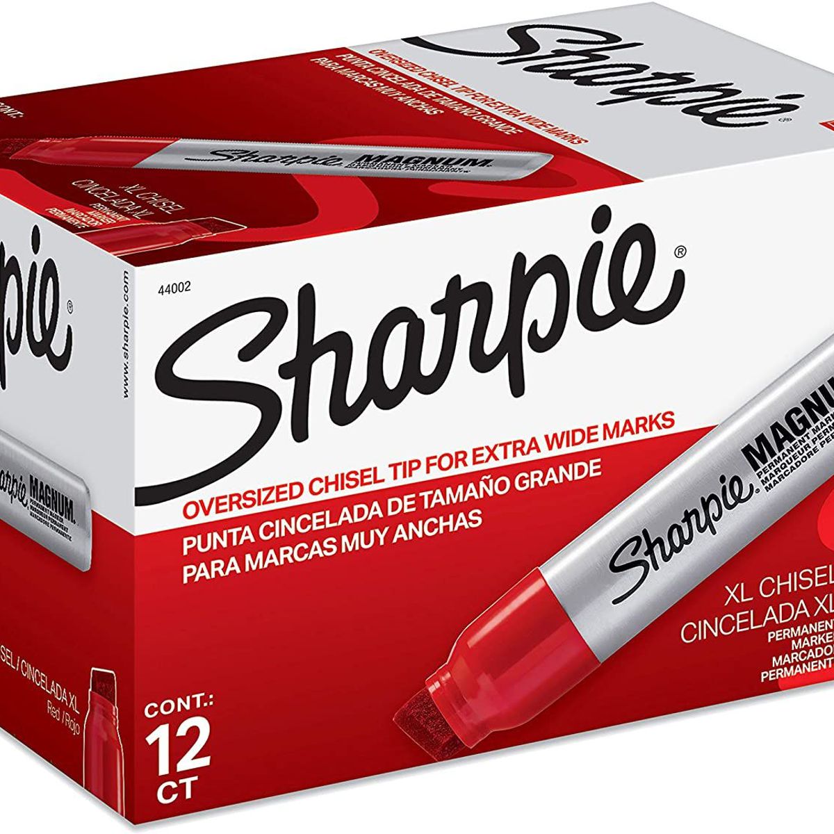 SHARPIE - Marcador permanente Sharpie Industrial Magnum rojo x 12 und