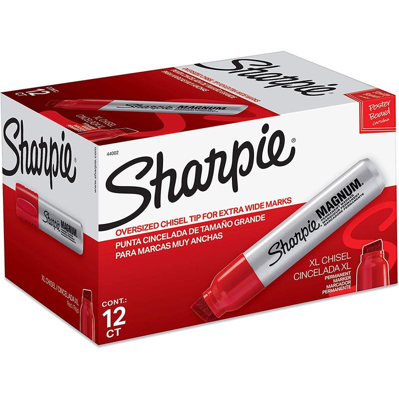 SHARPIE - Marcador permanente Sharpie Industrial Magnum rojo x 12 und