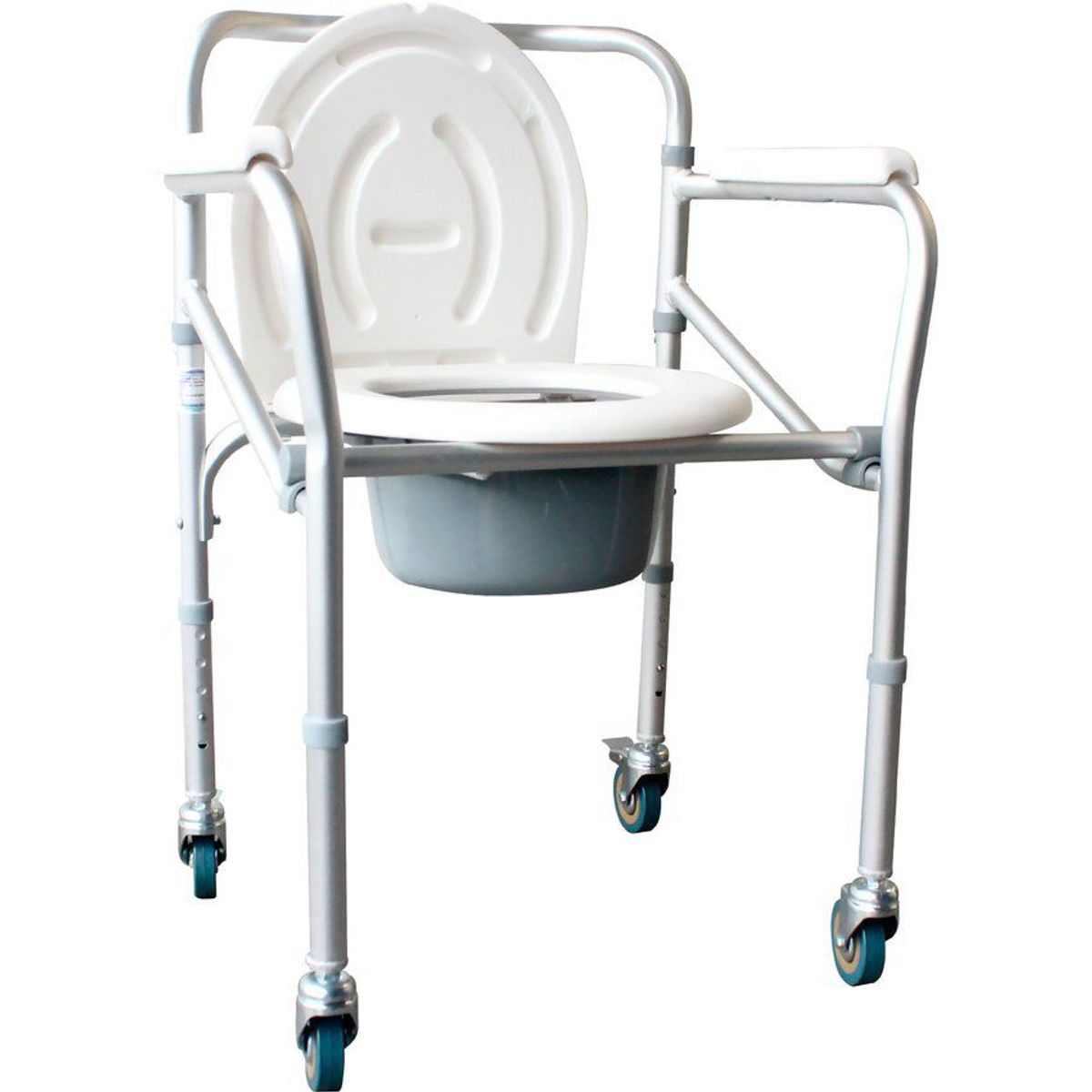 TME - Silla sanitaria en aluminio con rodachines tme696l