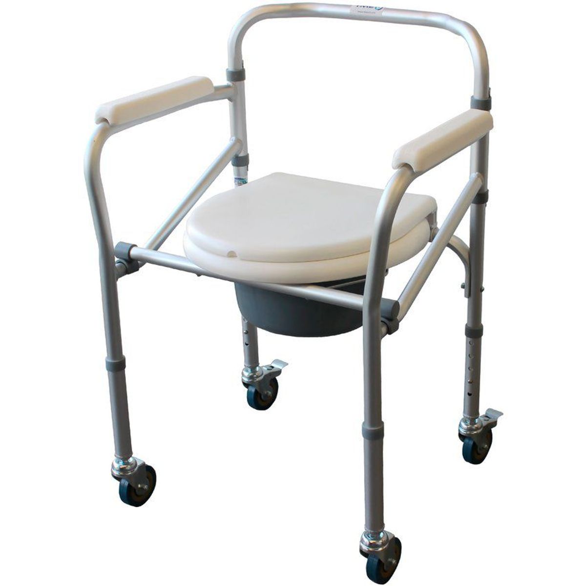 TME - Silla sanitaria en aluminio con rodachines tme696l