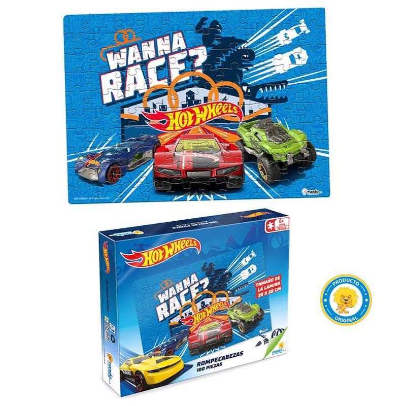 HOT WHEELS - Rompecabezas X 100 Pzas Hot Wheels Ronda