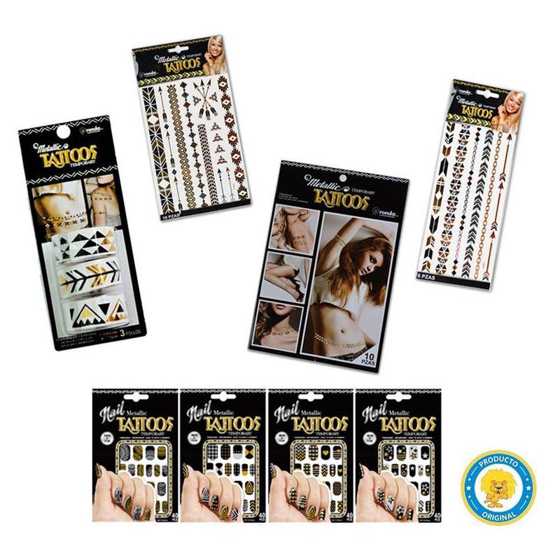 RONDA - Oferta 19: Stickers Metalizados Para Tatuajes Y Uñas  X 5 Unds