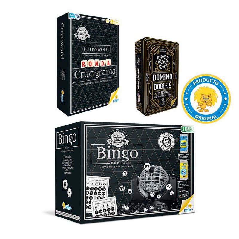 RONDA - Oferta 60: Bingo + Crucigrama Tradición + Domino Doble 9 Lat