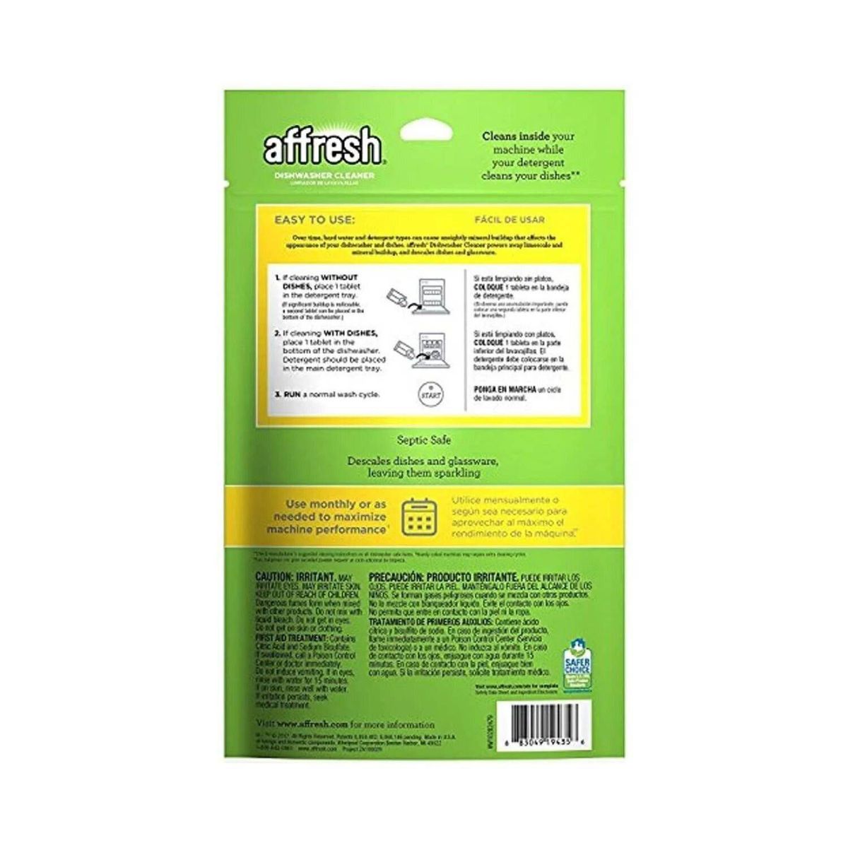 WHIRLPOOL - Limpiador affresh para lavaplatos   x 6 tabletas