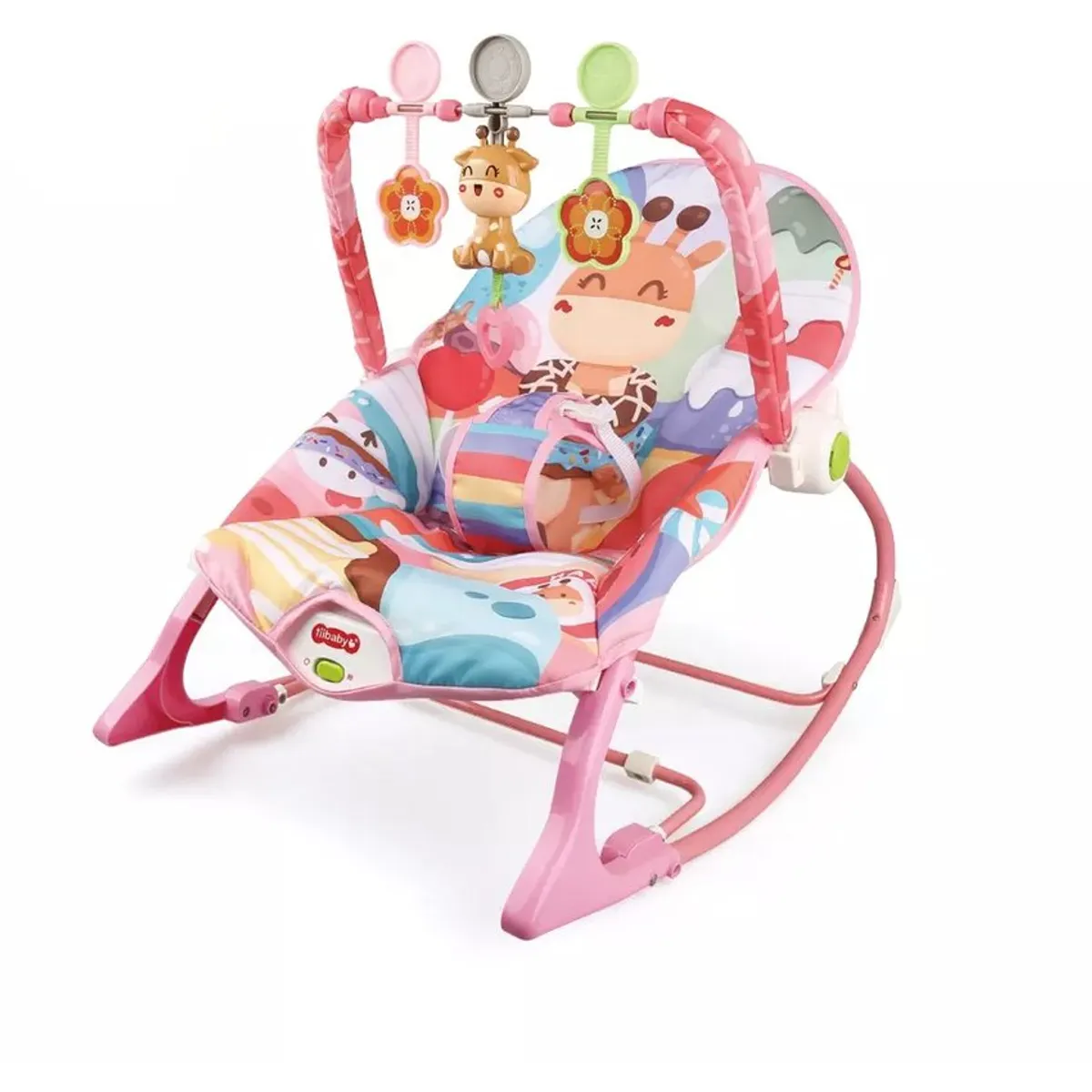 BABY ON - Silla mecedora vibradora y musical para bebe 3 en 1 giraffe