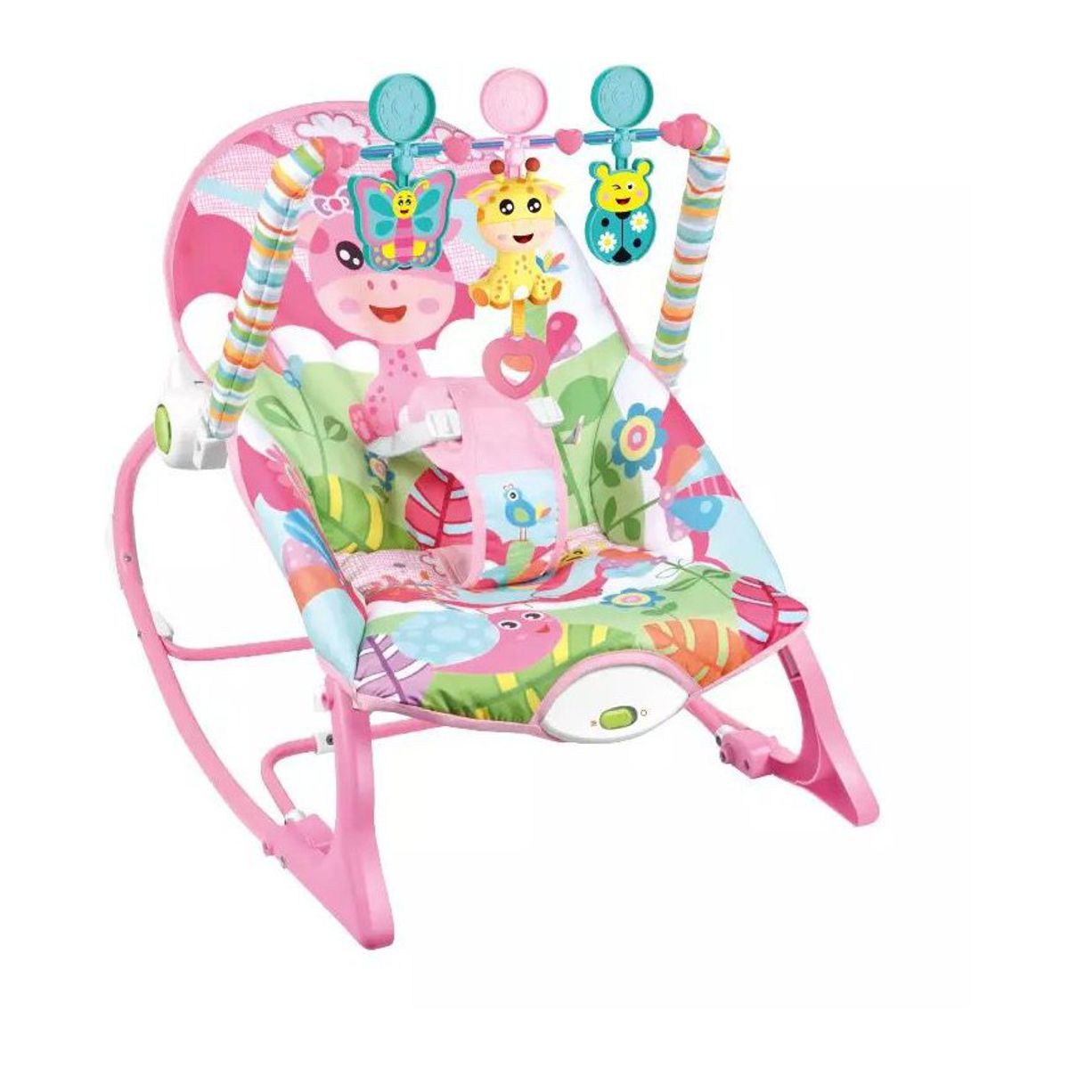 BABY ON - Silla mecedora vibradora y musical para bebe 3 en 1 jirafita
