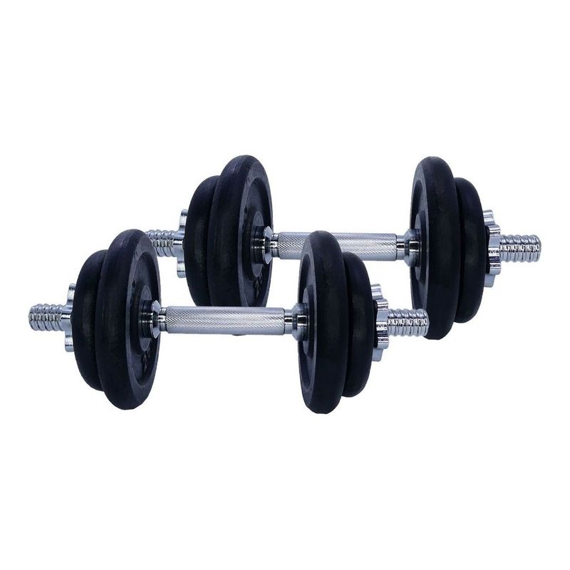 K6 - Set Pesas Kit Mancuernas Discos Barras K6 20kg 44lb Estuche