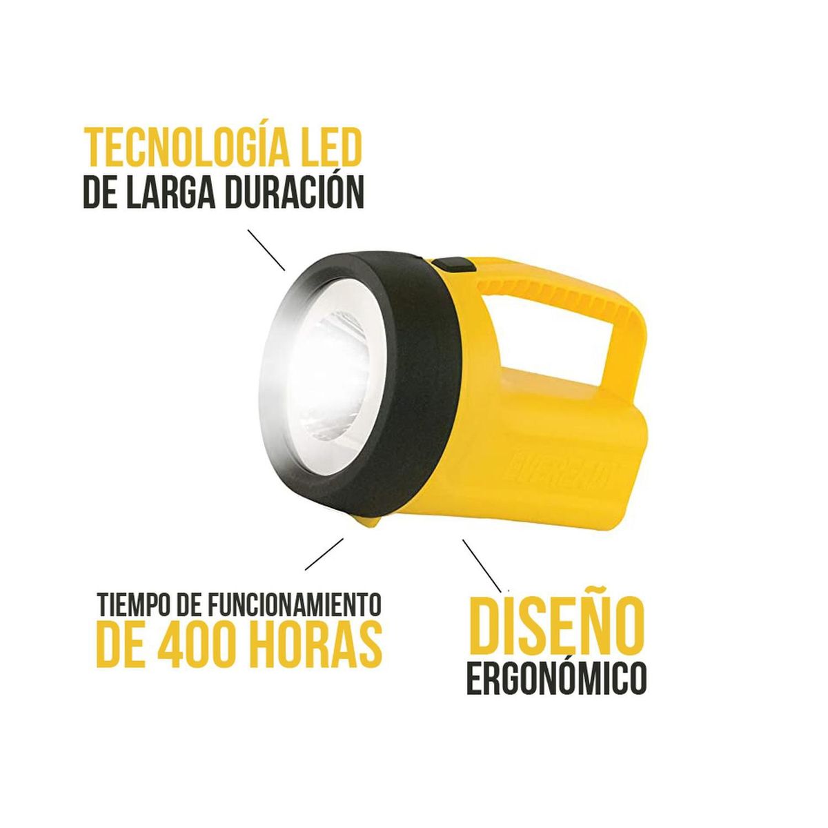 EVEREADY - Linterna Flotante Eveready Funciona con 4 Pilas Tipo D No Incluidas x 2 Und