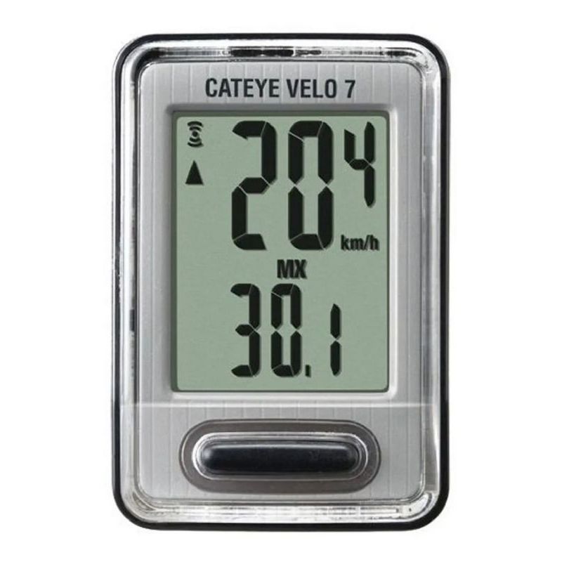 CATEYE - Ciclocomputador velocimetro Cateye Velo 7 Alámbrico
