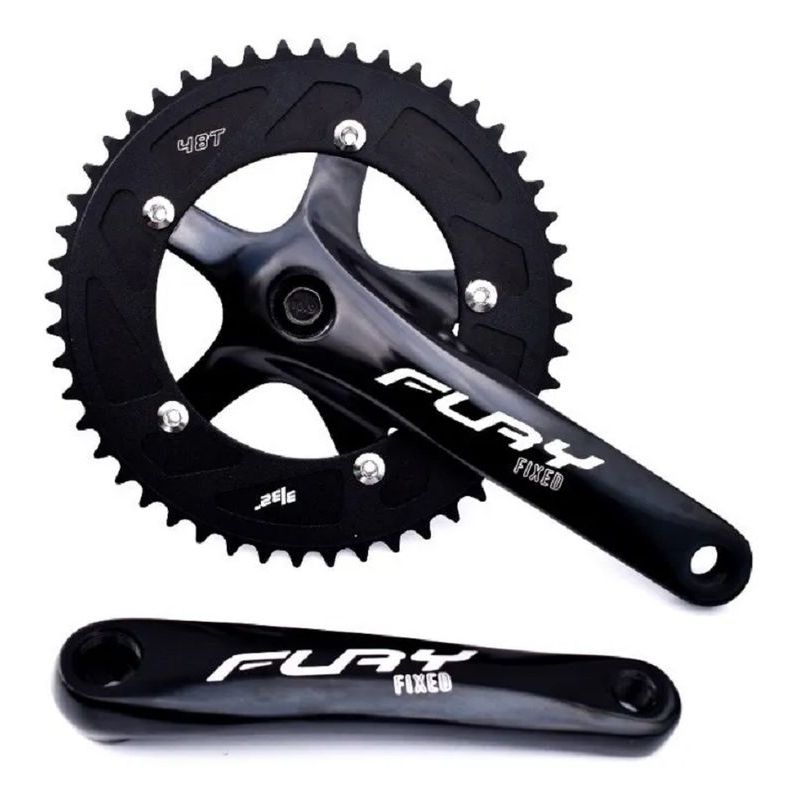 FURIUS - Relación monoplato Fury 48T bielas en aluminio bta Fixie