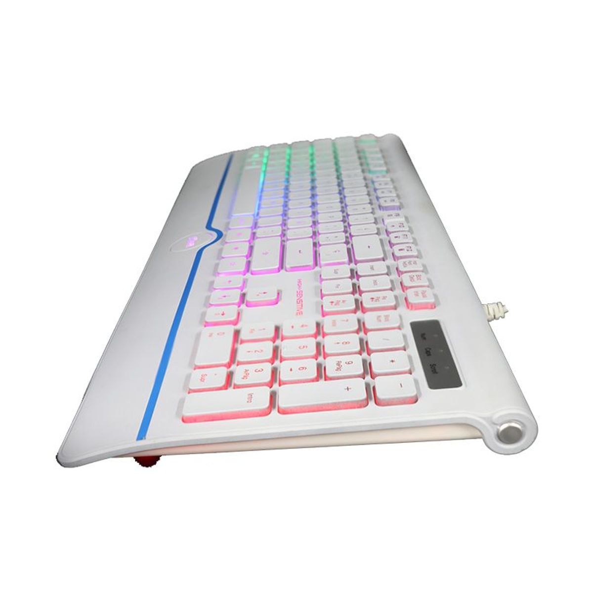 JYR TECHNOLOGY - TECLADO MULTIMEDIA GAMER USB RGB BLANCO SPACE JYR TMJR-025