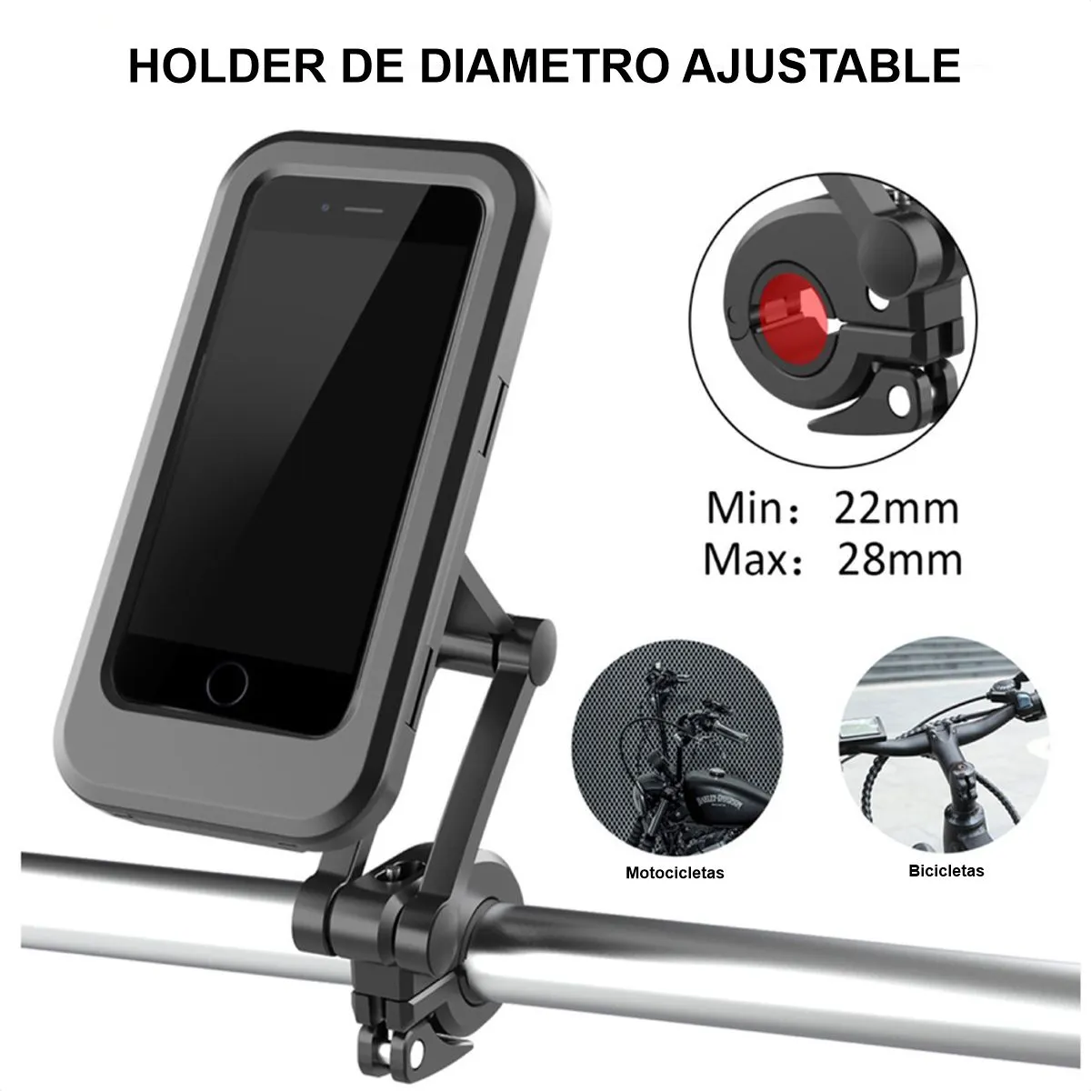 GENERICO - Soporte Estuche Impermeable Para Celular En Moto  Bicicleta
