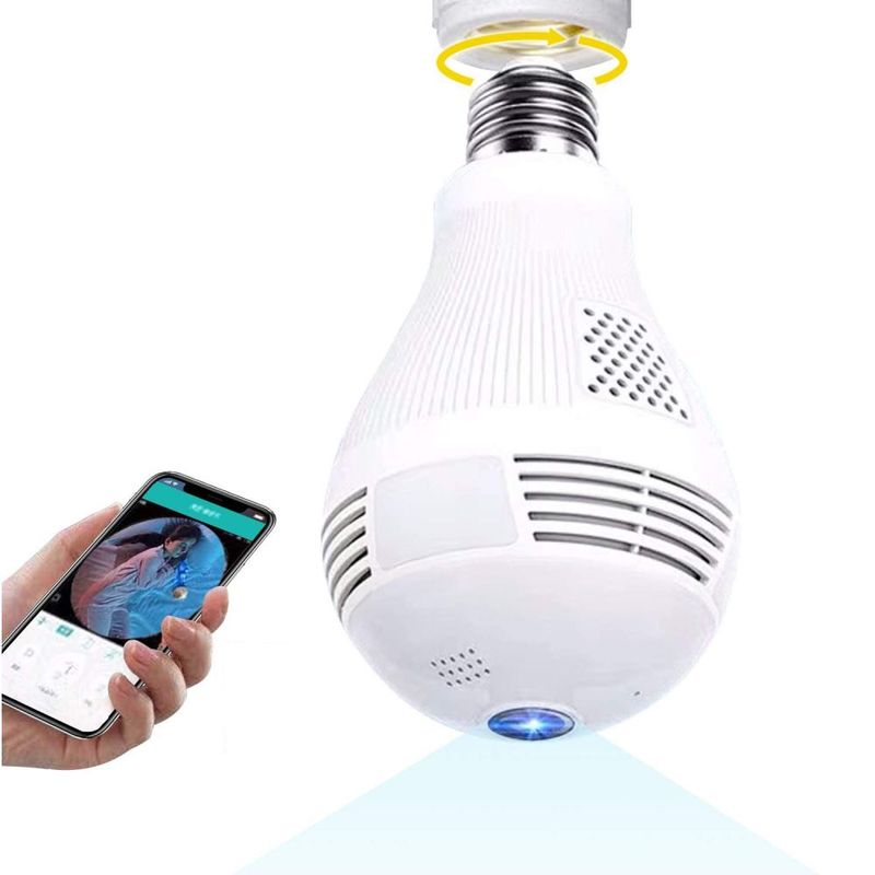 GENERICO - Cámara De Seguridad Ip Wifi Bombillo Espia 360 Full Hd Vr380