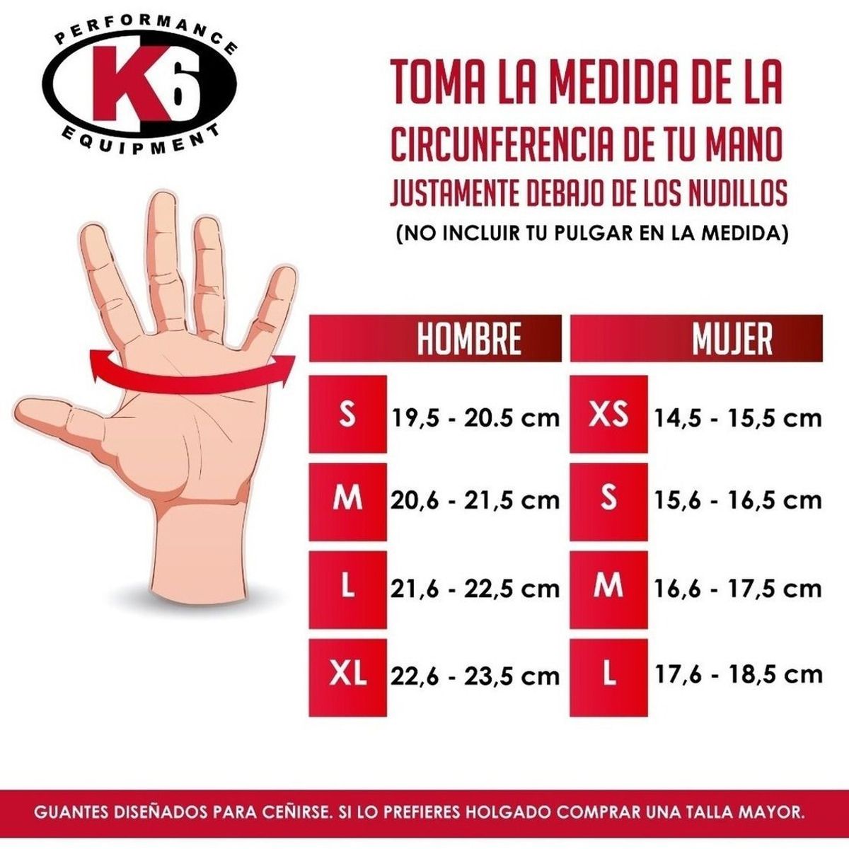 K6 - Guantes Para Gimnasio Spedd  K6 Talla XL