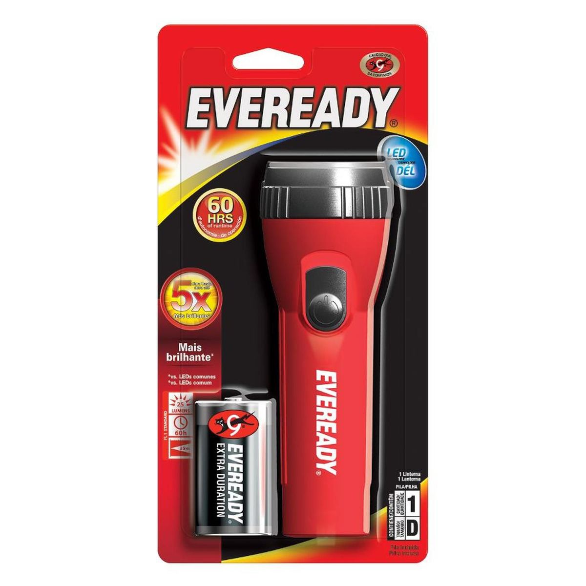 EVEREADY - Linterna One Led Eveready Incluye 1Pila Tipo D