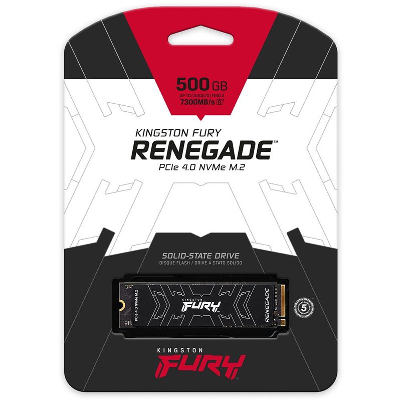KINGSTON - Unidad Sólida M2 kingston FURY RENEGADE 500GB DRAM 500MB
