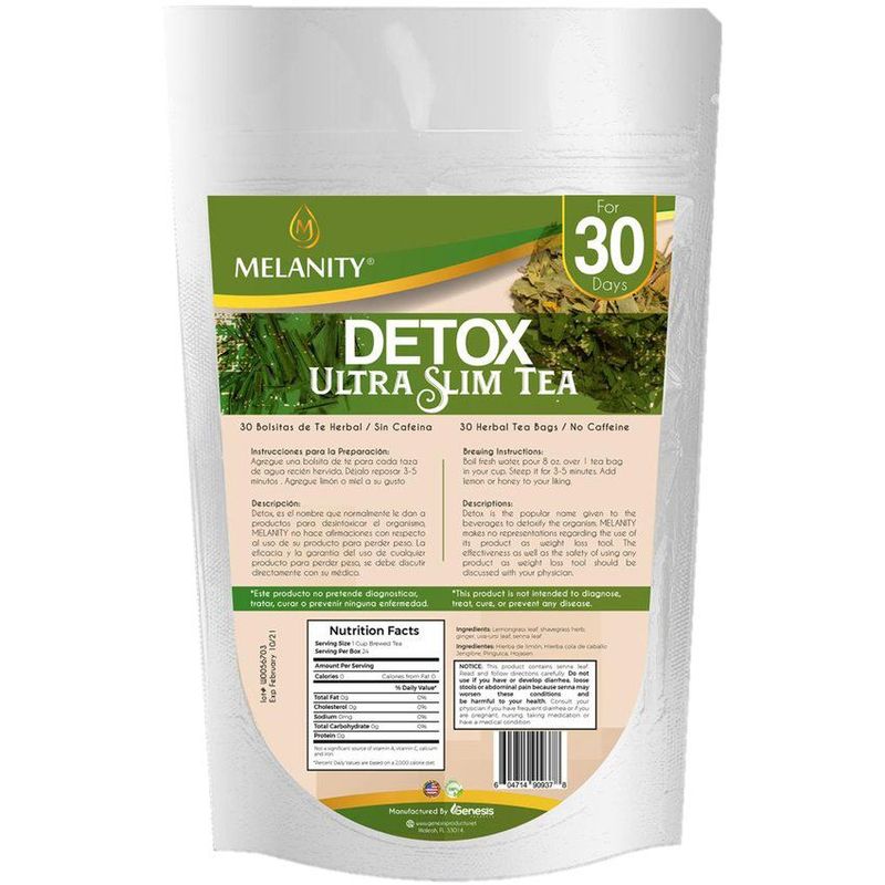 MELANITY - MELANITY ULTRA TEA - Hierba de limón-Jengibre-Pingüica