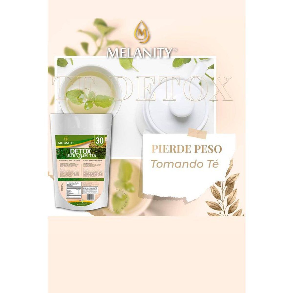 MELANITY - MELANITY ULTRA TEA - Hierba de limón-Jengibre-Pingüica