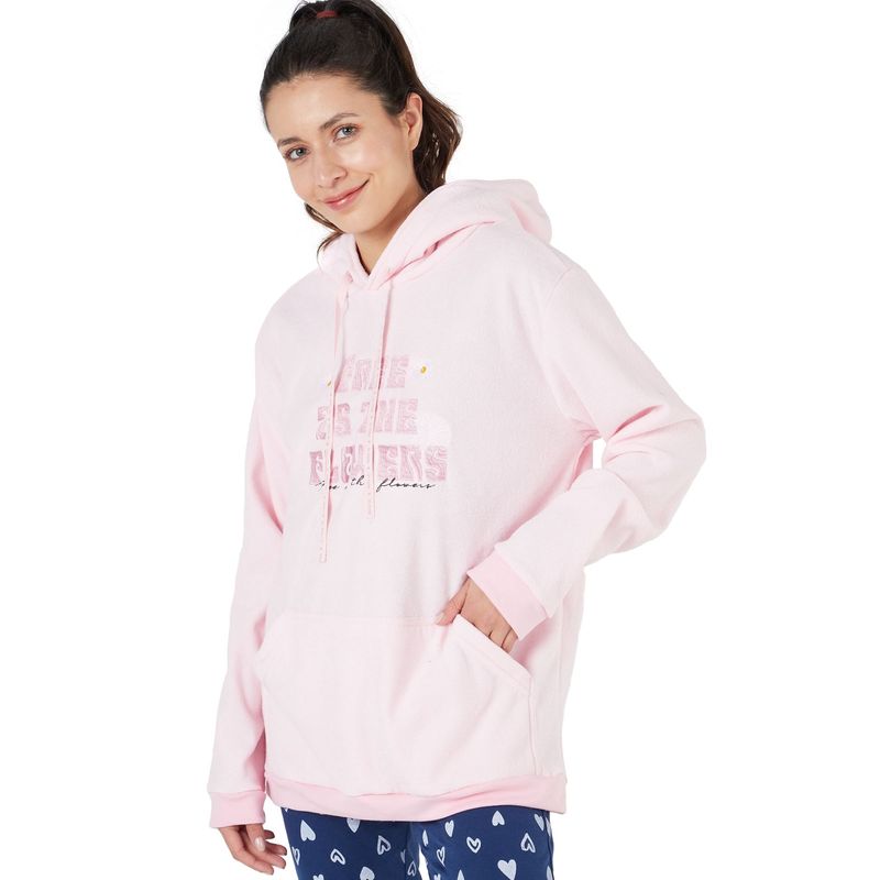 IN ROSE - Hoodie Flower In Rose Rosado.