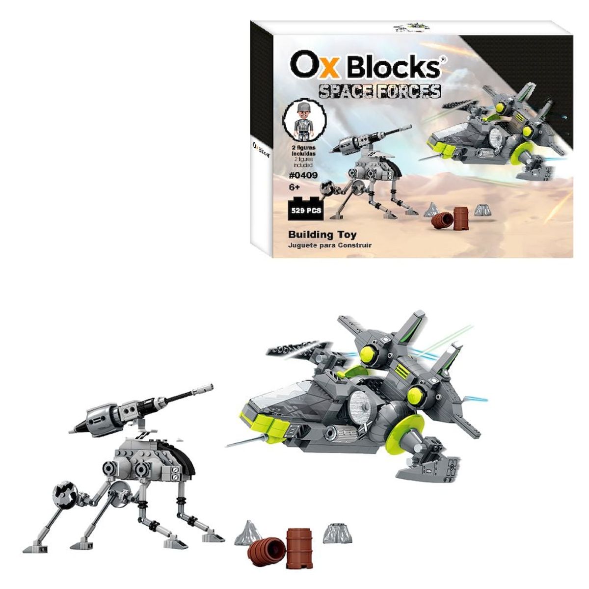 OX BLOCKS - OX Space Forces Juguete para Construir 529 piezas-0409