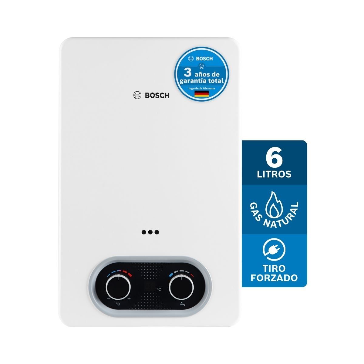 BOSCH - Calentador Bosch 6lt Gas Natural Tiro Forzado Therm 1400 F