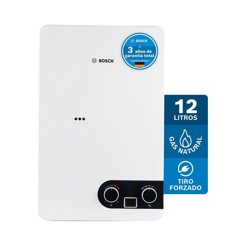 BOSCH - Calentador Bosch 12lt Gas Natural Tiro Forzado Therm 1400f