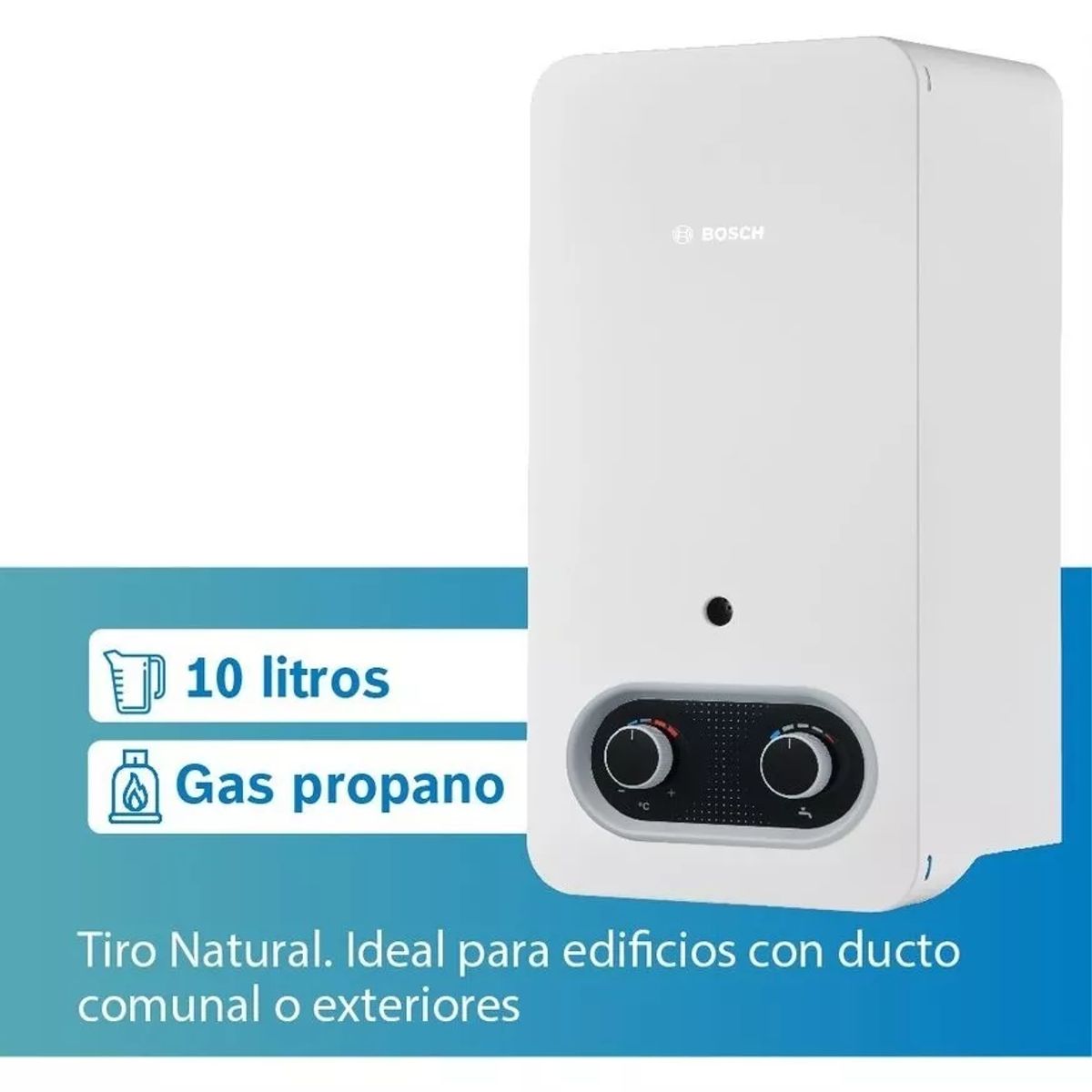BOSCH - Calentador Bosch 10lt Gas Propano Tiro Natural Therm 2200
