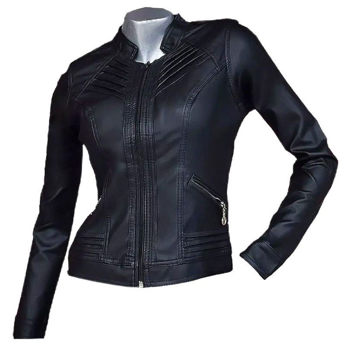 SYK - Chaqueta para mujer hecha en ecocuero 20off..-