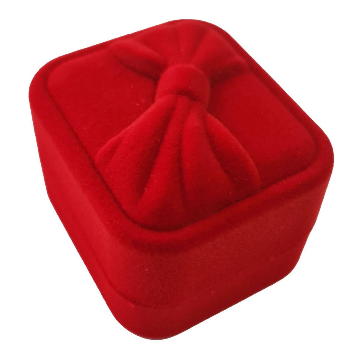 DAYOSHOP - Estuche Caja Anillo Flor Cuadrado Moño Compromiso Regalo