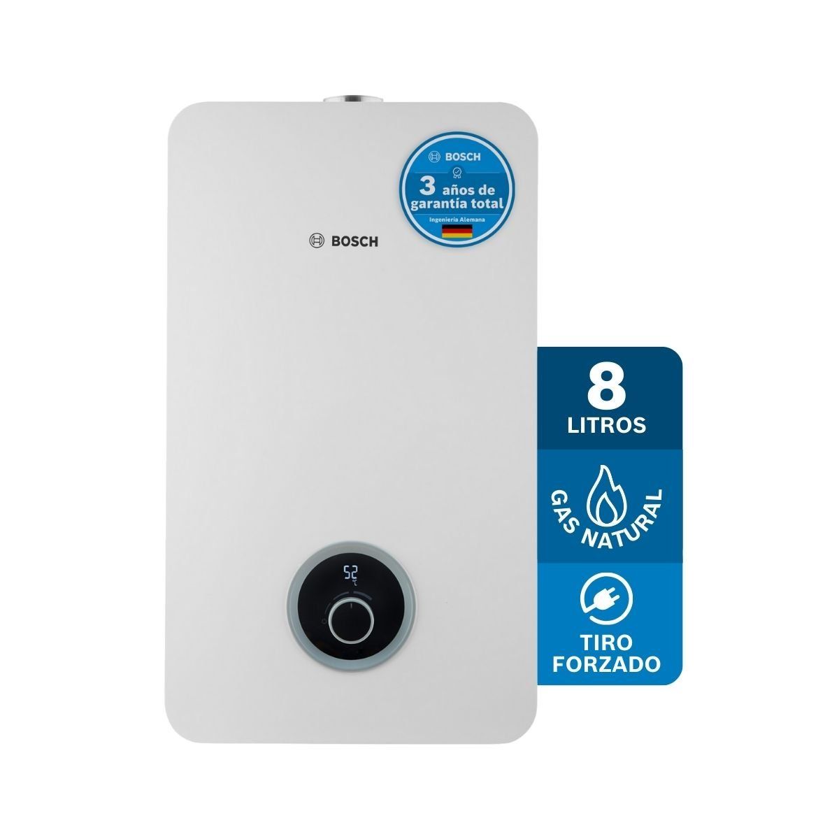 BOSCH - Calentador Bosch 8lt Gas Natural Tiro Forzado Therm 2400f