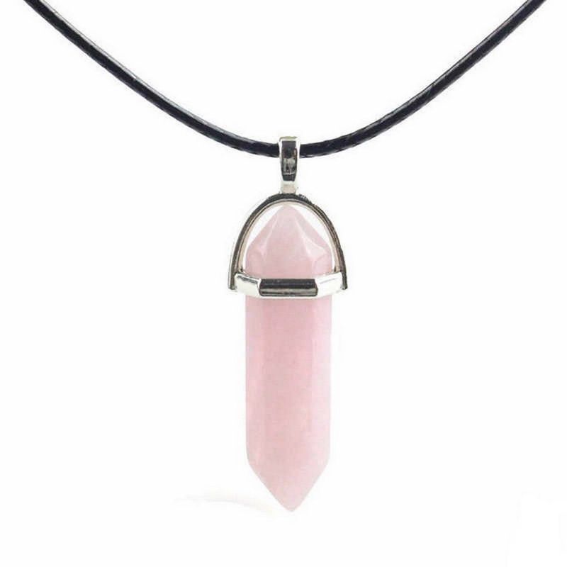 DAYOSHOP - Collar Cuarzo Rosa Mas Estuche