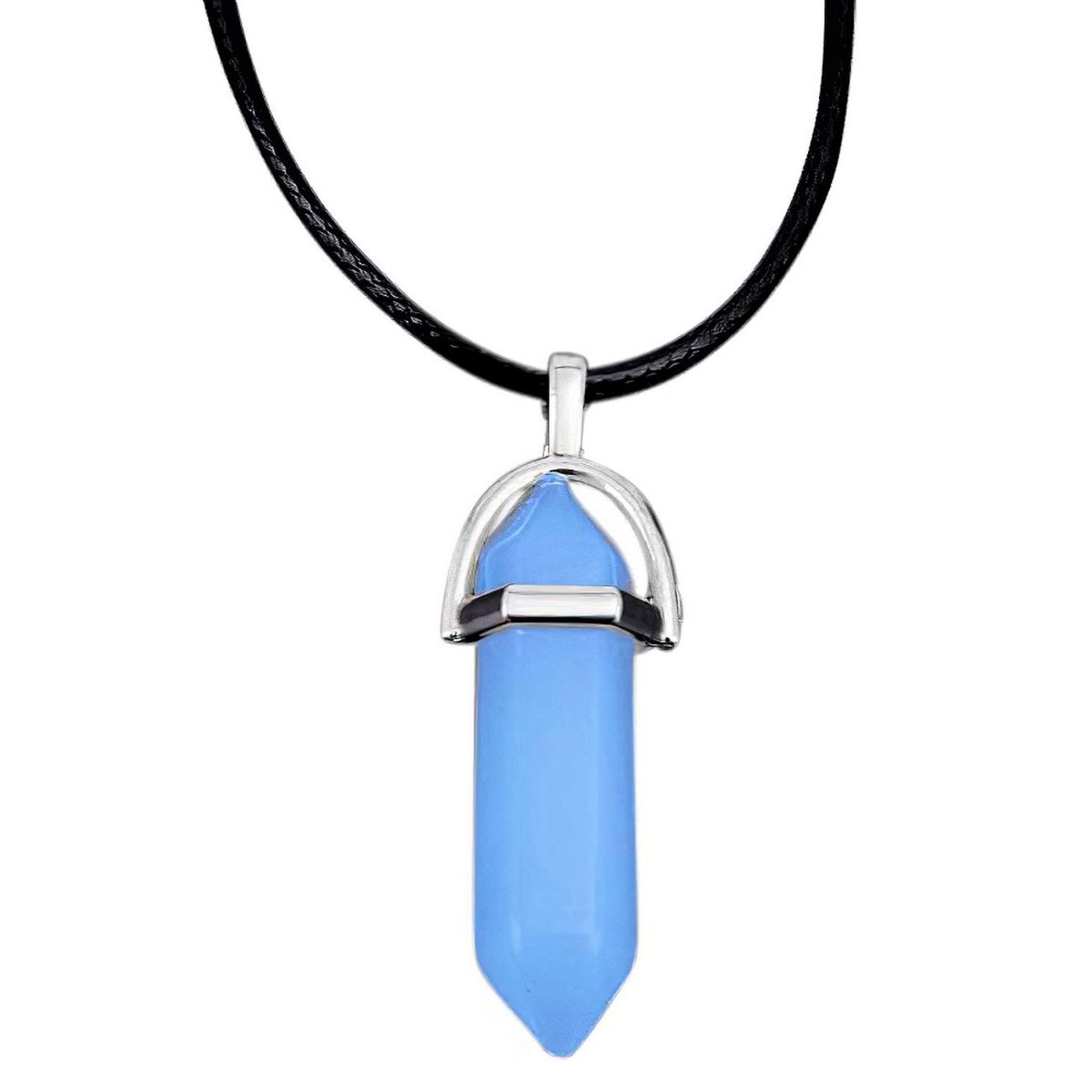 DAYOSHOP - Collar Cuarzo Cristal Azul Mas Estuche