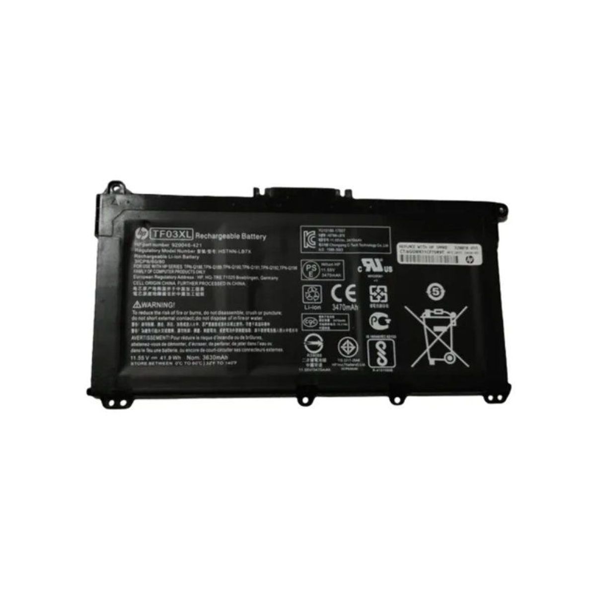 HP - Bateria portatil hp tf03xl recargable pavilion pn 920070-855
